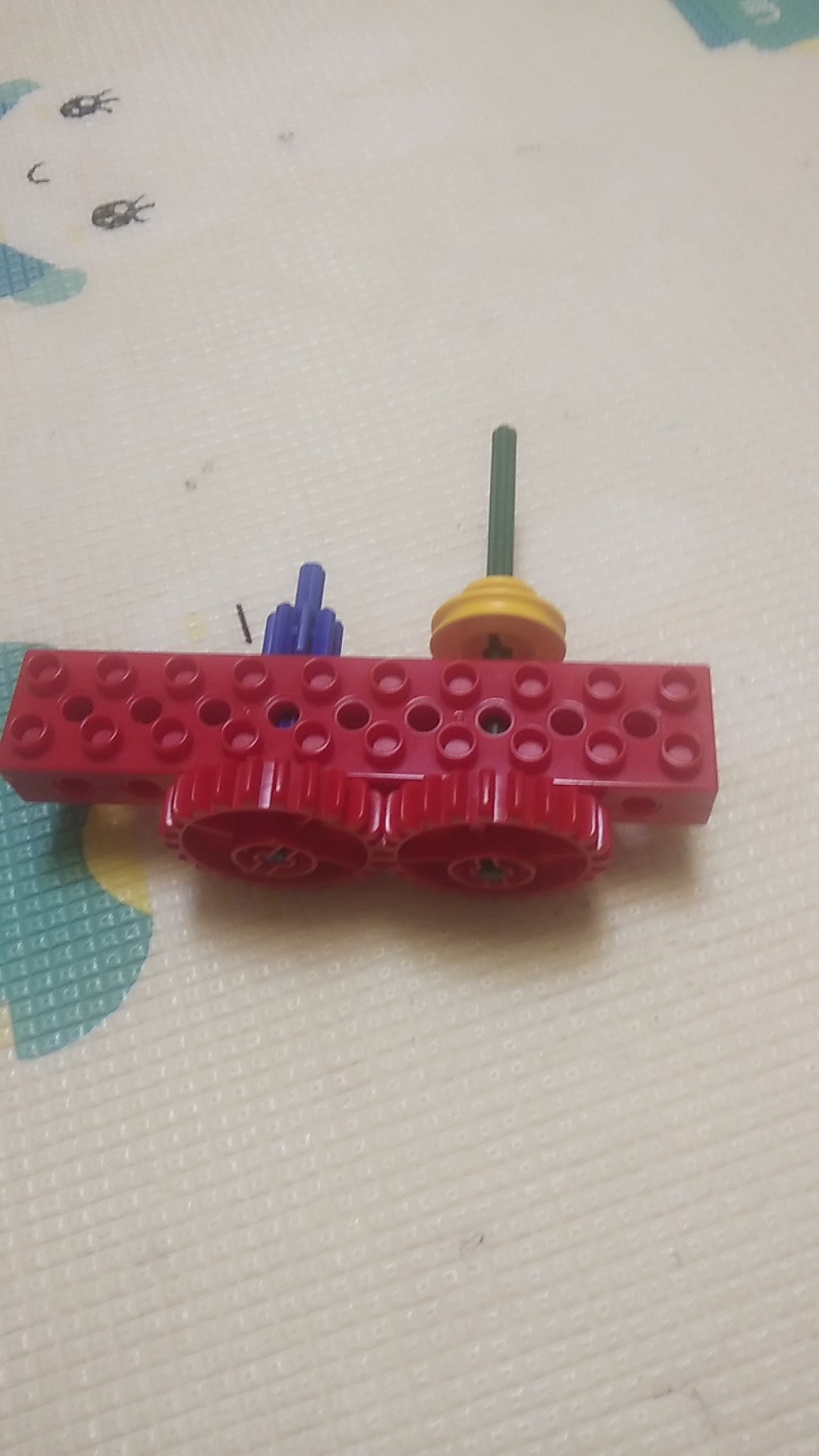 垂直轴线传动结构_学员依然大颗粒搭建亲子益智积木玩具游戏造型作品-机变酷卡