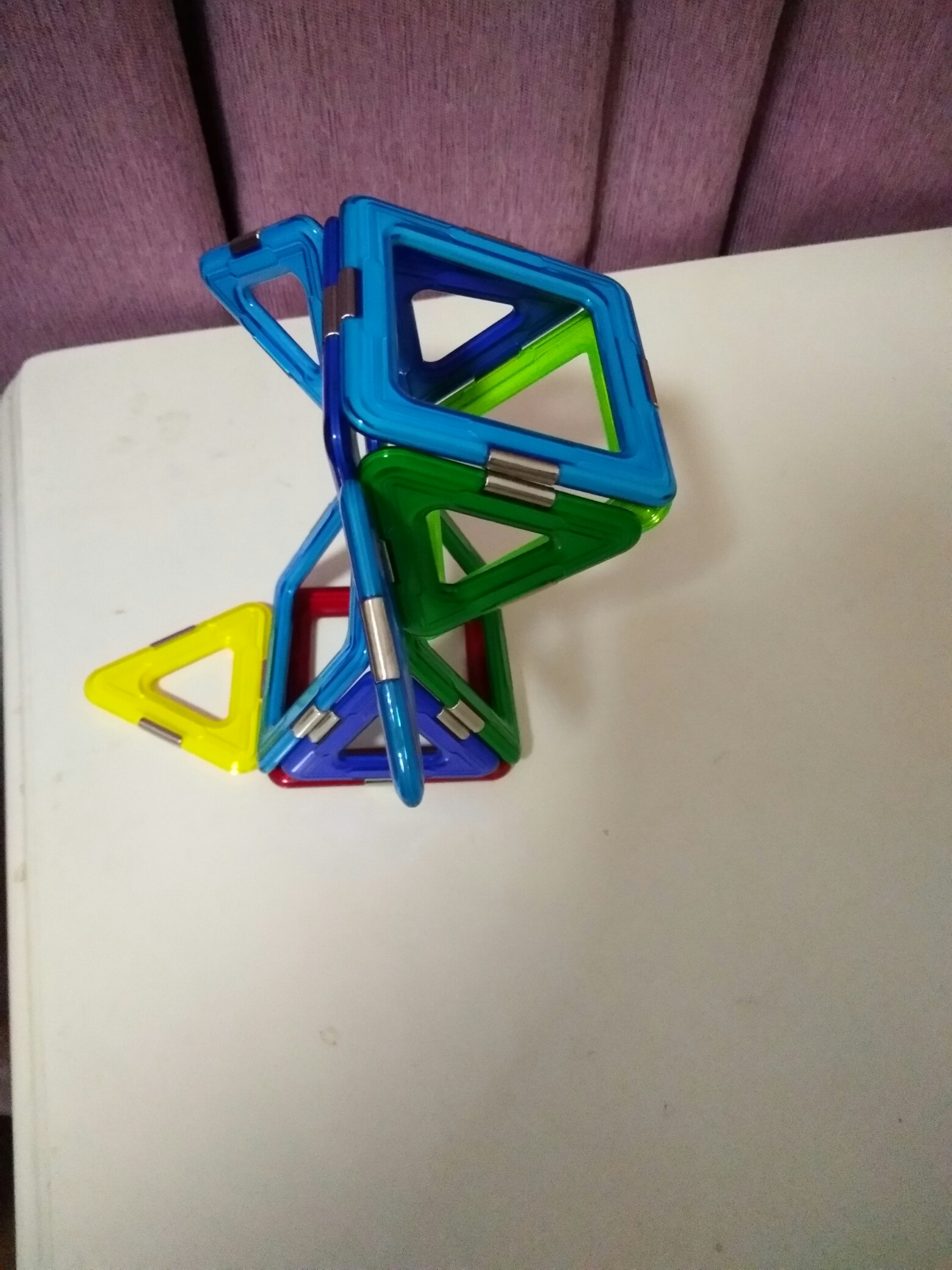 小狗_学员风格化磁力片搭建亲子益智积木玩具游戏造型作品-机变酷卡